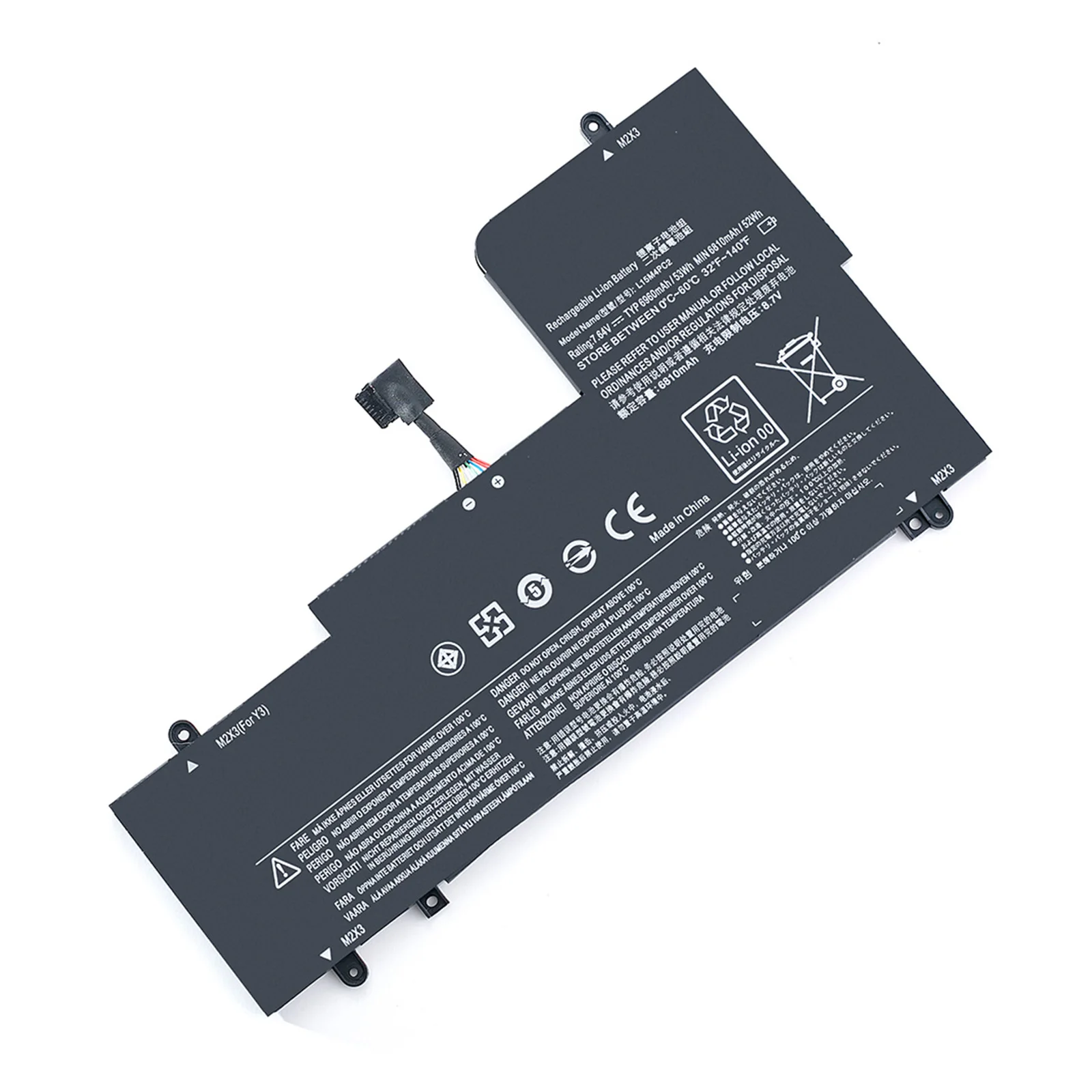 Imagem -06 - Bateria do Portátil Bvbh para Lenovo Yoga L15m4pc2 L15l4pc2 71014isk710-14ikb710-15isk710-15ikb5b10k907785b10k90802 Baterias