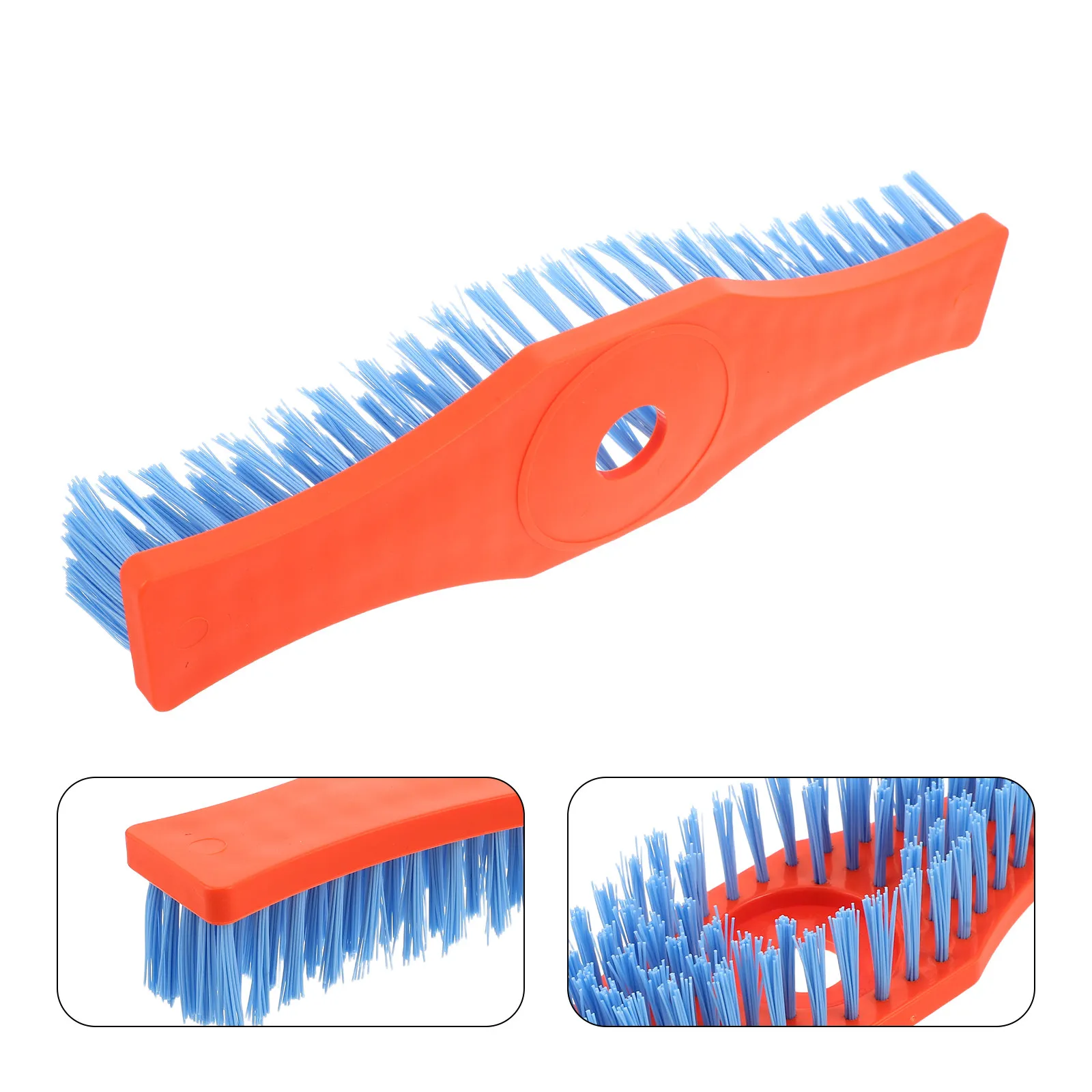 12 Inch Heavy Duty Stiff Bristle Garden Scrubbing Brush for Lawn Mower Deck Cleaning Garage Floor and Park Maintenance Roadside