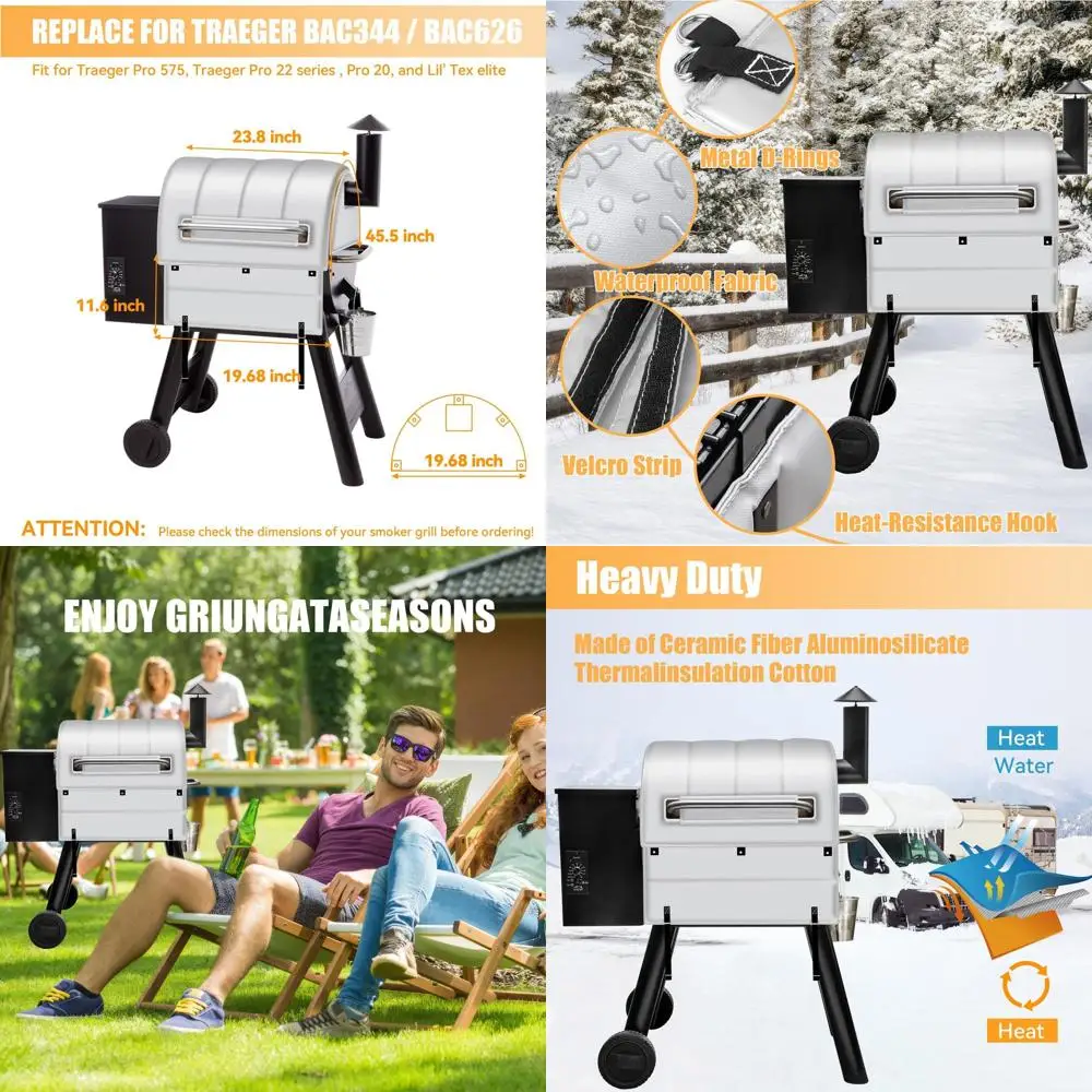 

Traeger Pro 575 & 22 Series Insulation Blanket, Compatible with Pro 20 & Lil' Tex Elite, Ideal for Outdoor Grilling