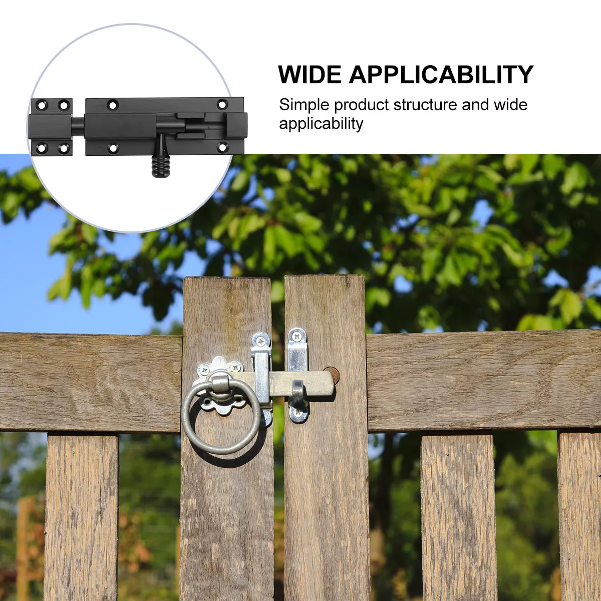 

Anti-theft Lock Kitchen Latch Bolt Indoor Safe Aluminum Alloy Barrel Rust-resistant