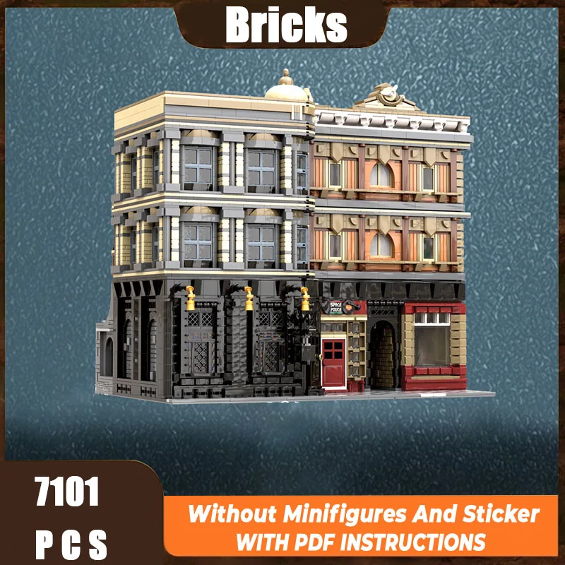 

Exquisite new product MOC building block model diagonal alley: broken kettle bar technology modular children's toy DIY assembly