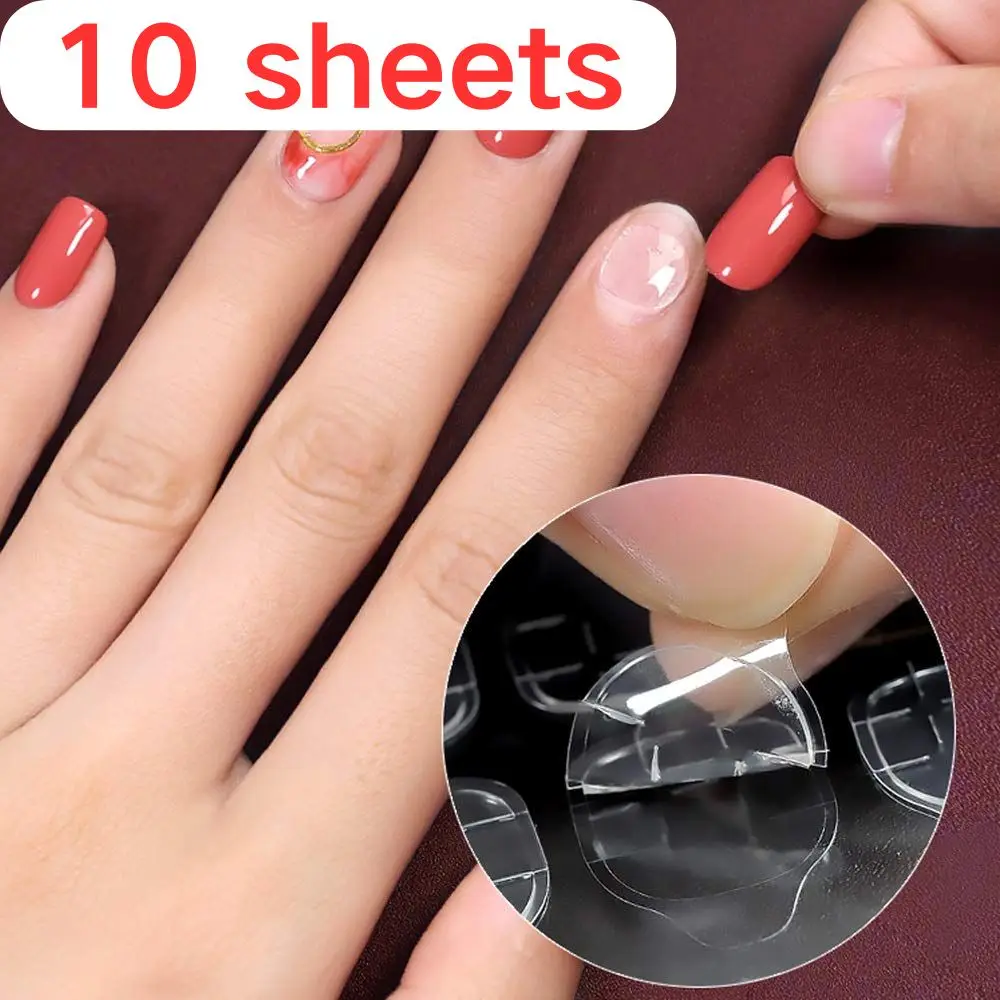 240 Pcs Transparent Press On Fake Nail Jelly Glue Double Sided Adhesive Tape Glue Sticker For Wearable False Nail Nail Tools TD1