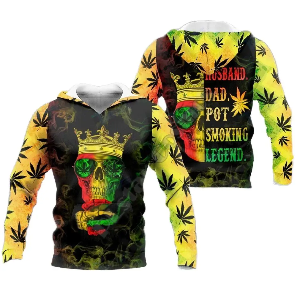 

Weed Skull Green Leaf Reggae Trippy Tattoo Psychedelic Tracksuit 3DPrint Harajuku Streetwear Casual Vintage Jacket Hoodies NM8