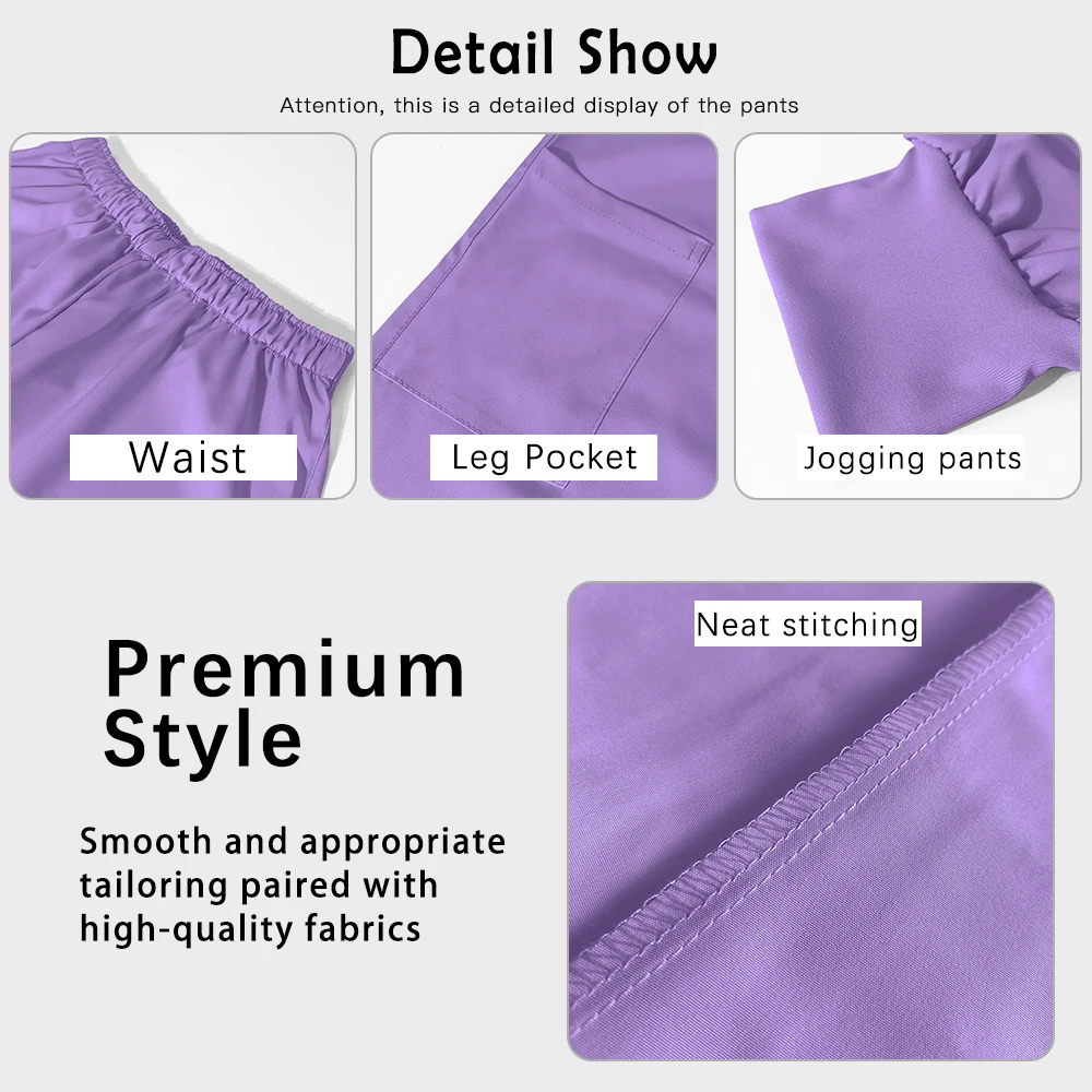 سليم صالح ممرضة الزي الطبي الدعك مجموعة للنساء تمتد جيوب القمم سراويل للجري طبيب الأسنان وزرة غرفة العمليات عمال