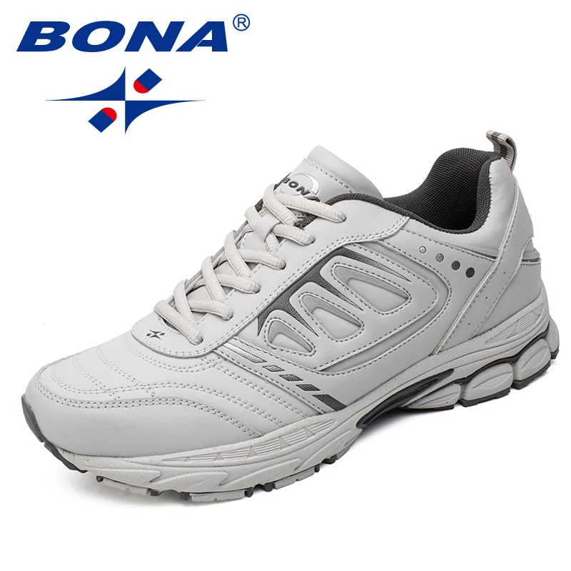 BONA New Style Men Running Shoes Ourdoor Jogging Trekking Sneakers Lace Up Athletic Shoes Comfortable Light Soft