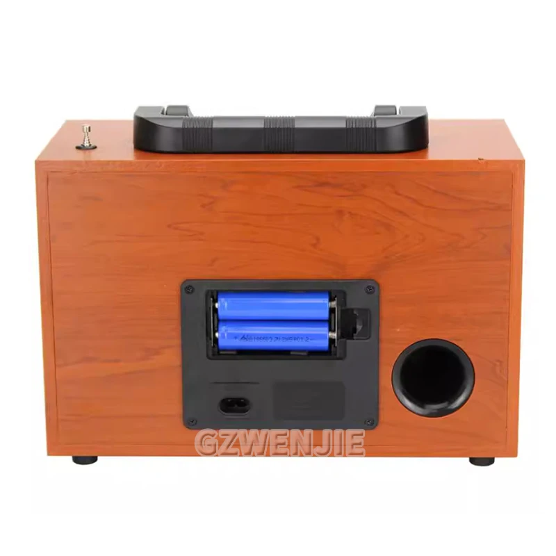 Haut-parleur radio Hifi Bluetooth en bois rétro, USB, stéréo, régule 3 haut-parleurs de lecteur de musique, radio portable multibande, AM, FM, SW, maison