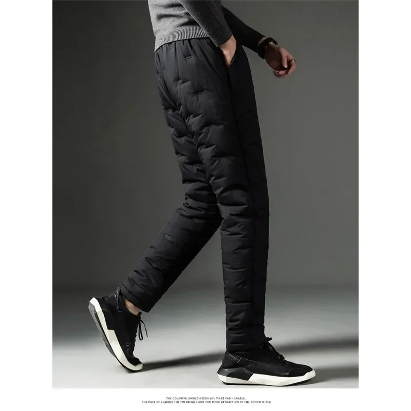 Baggy Cotton Pants Men Winter Windproof Sweatpants Thickened Warm Large Size Casual Pants Men Clothing Joggers New