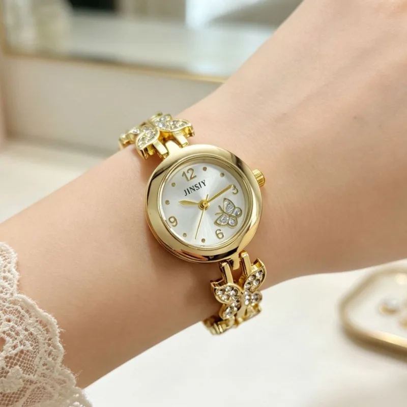 Fashion Butterfly Bracelet Watch Cute Women Quartz Watches Relojes Para Mujer Ladies Luxury Watches Gift Wholesale Gold Watch