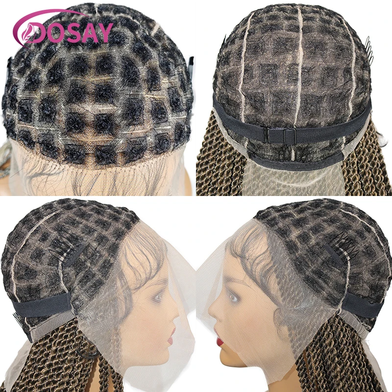 36" Synthetic Knotless Braided Wig: Full Lace Box Braids For Black Women, Stylish And Long-Lasting Braids Hair