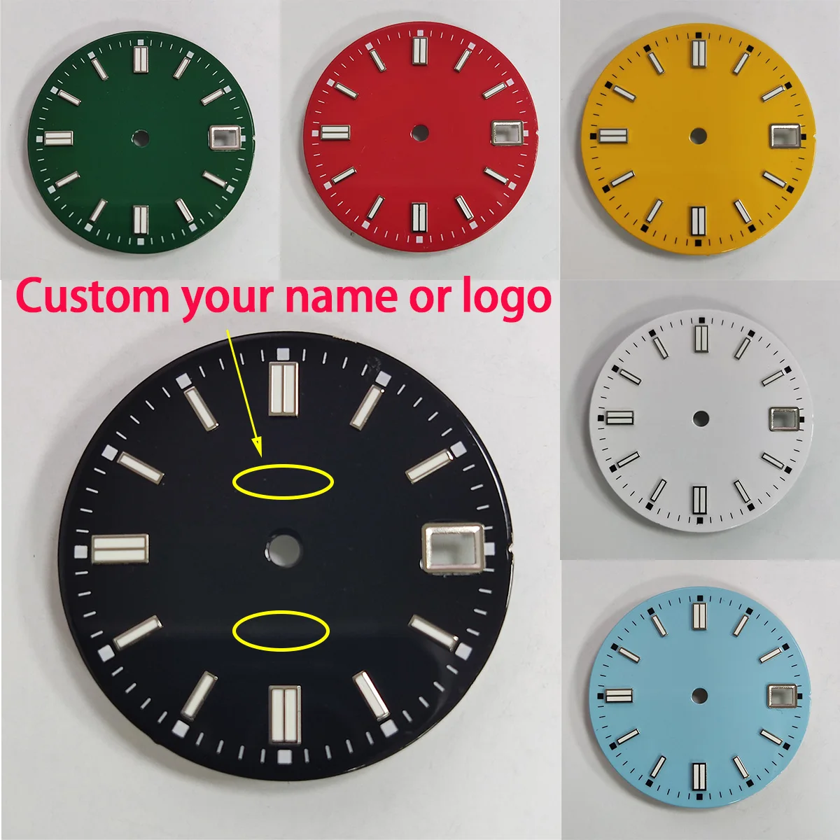 new 28.5mm nh35 dial NH35 case nh36 dial custom logo nh35 watch case NH36 case nh35 movement sports watch accessories parts