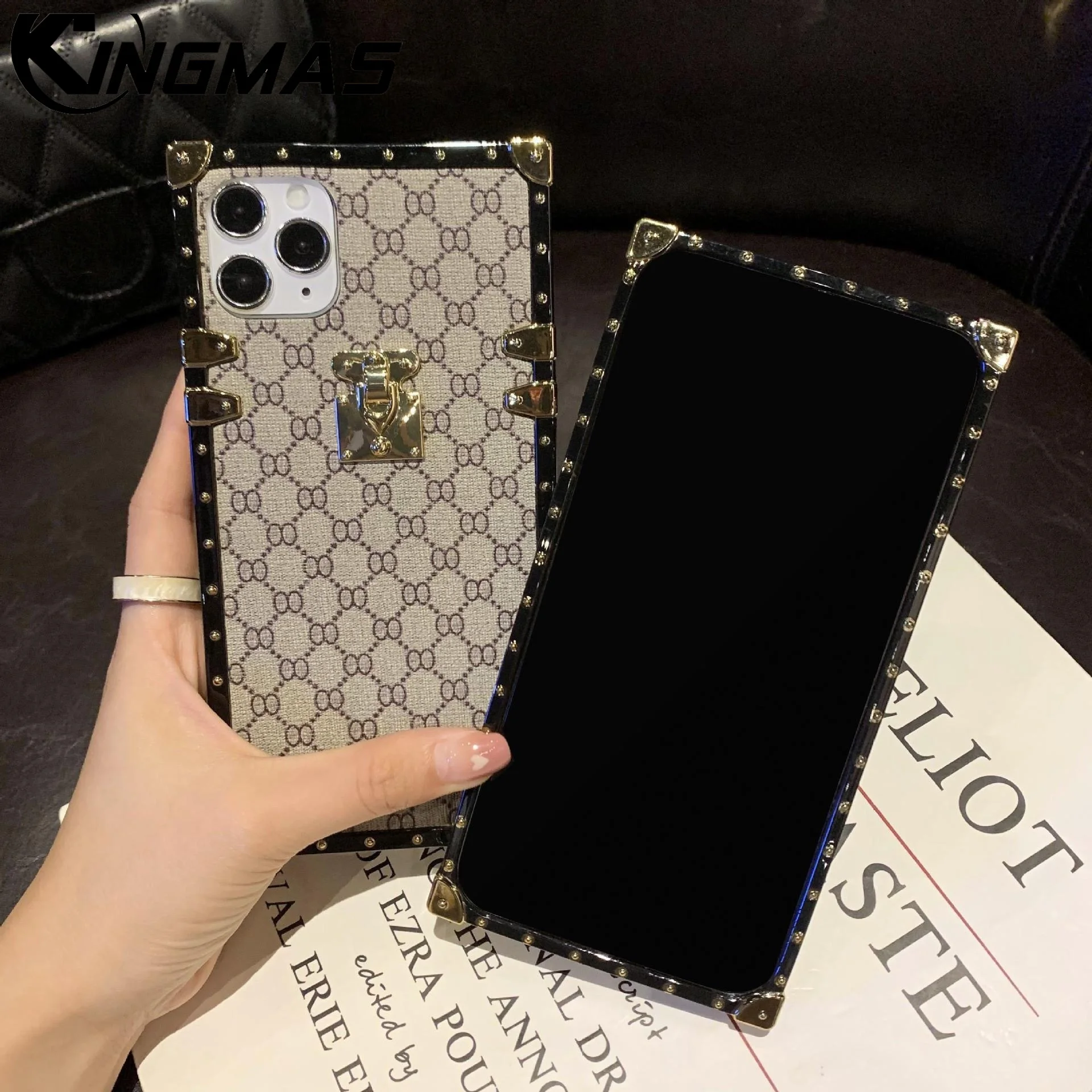 New Luxury Fashion Ring Glitter Soft Leather Case For Samsung Galaxy S22 S23 S24 Ultra Plus Samsung Phone case Soft Cover