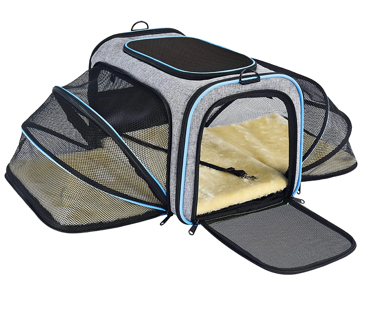 

FREE SAMPLE Pet Carrier Airline Approved Expandable Foldable Soft-Sided Dog Travel Bag Safe and Easy for Dogs