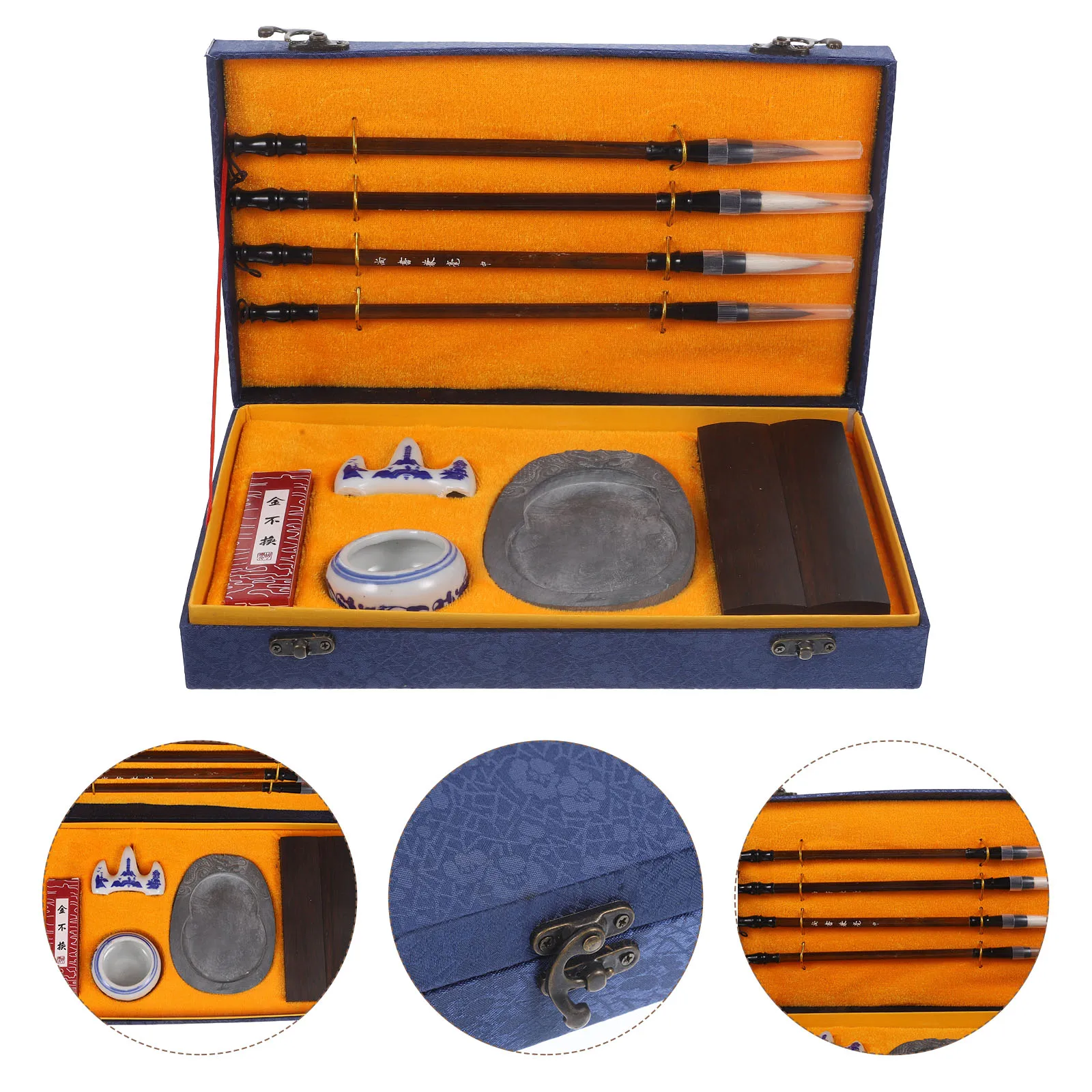 

1 Set Calligraphy Stone Portable Practice Ink Stick For Students Artists Lightweight Durable Study Drawing Stationery Supplies