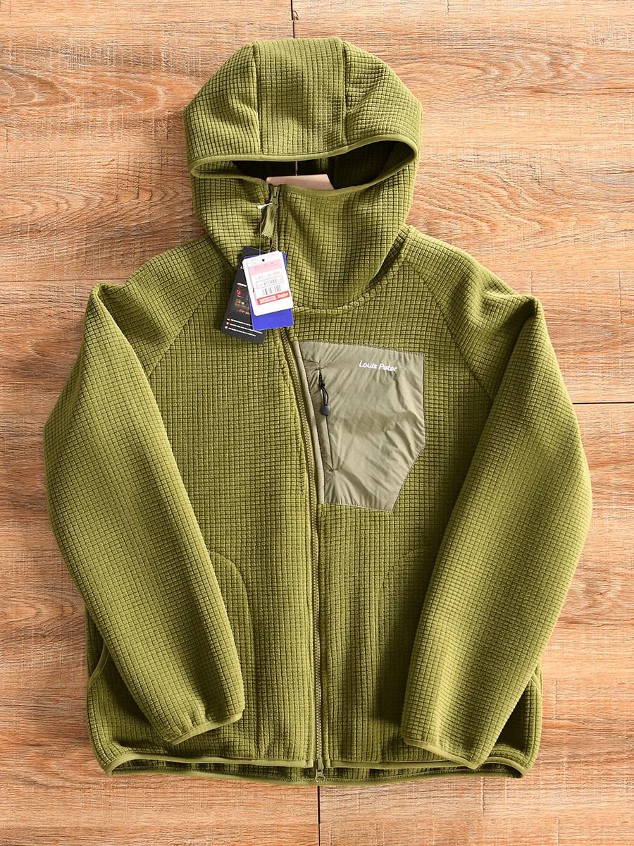 

Japanese Style Men's Hooded Open Cardigan Sweatshirt Jacket Corn Pattern Velvet Texture Spring Autumn Casual Fashion