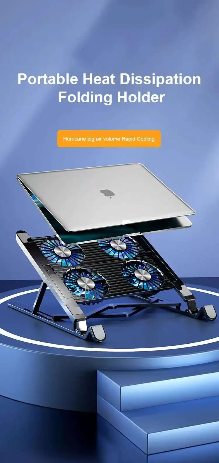 مبرد قابل للطي لمراوح تبريد الكمبيوتر اللوحي، حامل تبريد الكمبيوتر اللوحي لجهاز iPad Kindle Ebook Redmi Pad pro Tab Cradle