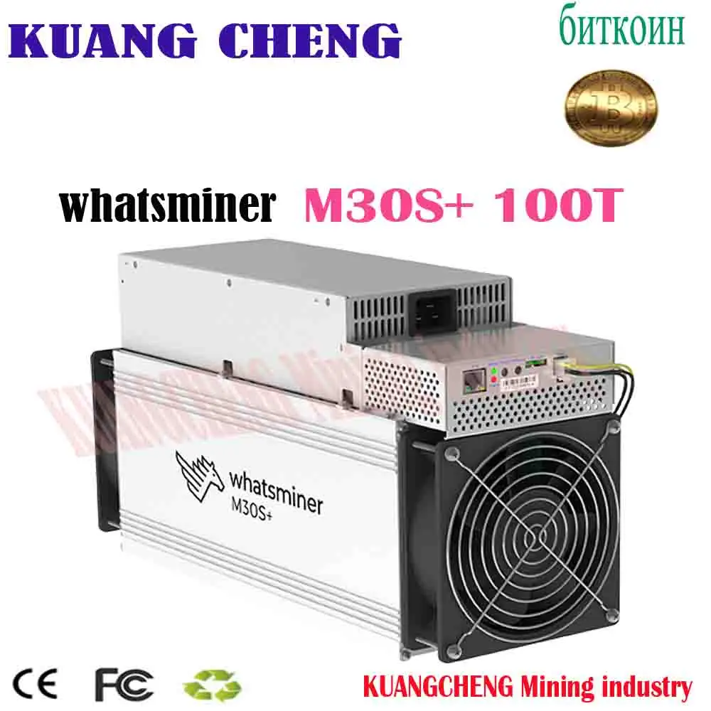 واتسمينر M30S + 100T مع PSU Asic مينر ، BTC ، BCH ، أفضل من M20S ، M21S ، Antminer S17 ، T17 ، S19 ، بيتكوين مينر S21