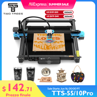 Twotrees TTS-55 Pro Laser Engraver TTS-10 Pro High-Precision Blue Light CNC Machine Offline Control DIY Engraving Wood Tools