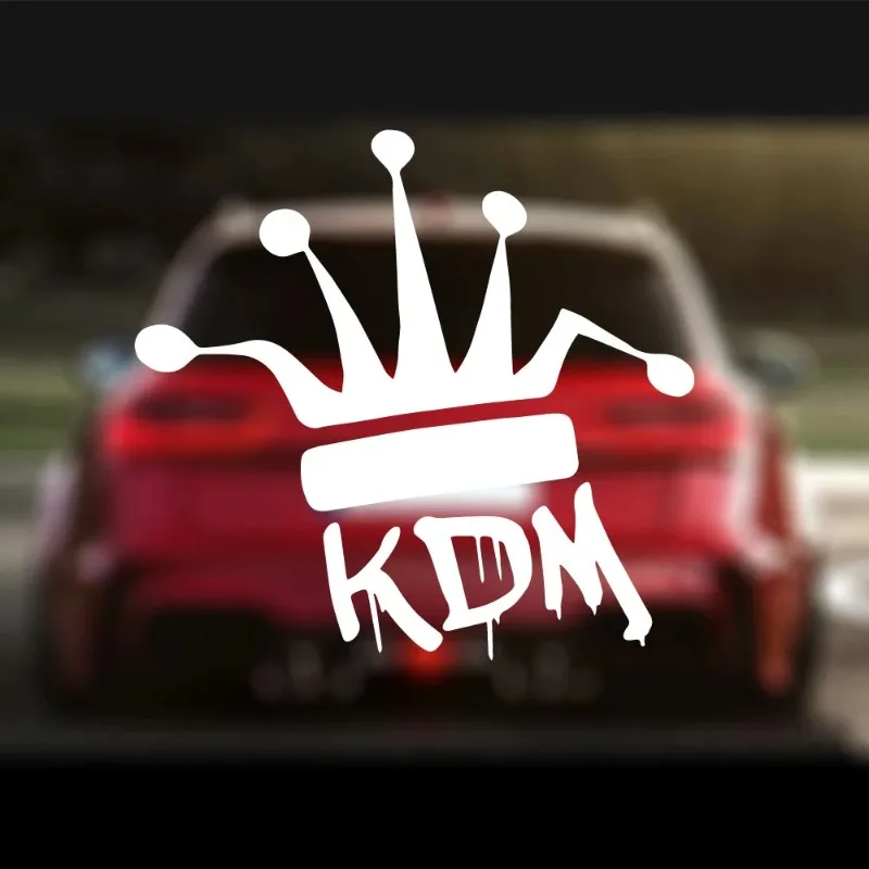 KDM Kartun Voiture Stiker Vinil Mode Kreatif Mobil Kepala Penuh Gaya Stiker 12cm PVC KK