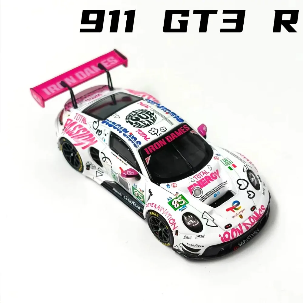 1:64 Scale 911 GT3 R 918 Spyder Car Model Toy Metal Body Rubber Tires Taycan Turbo GT Realistic Static Design Toys for Friend