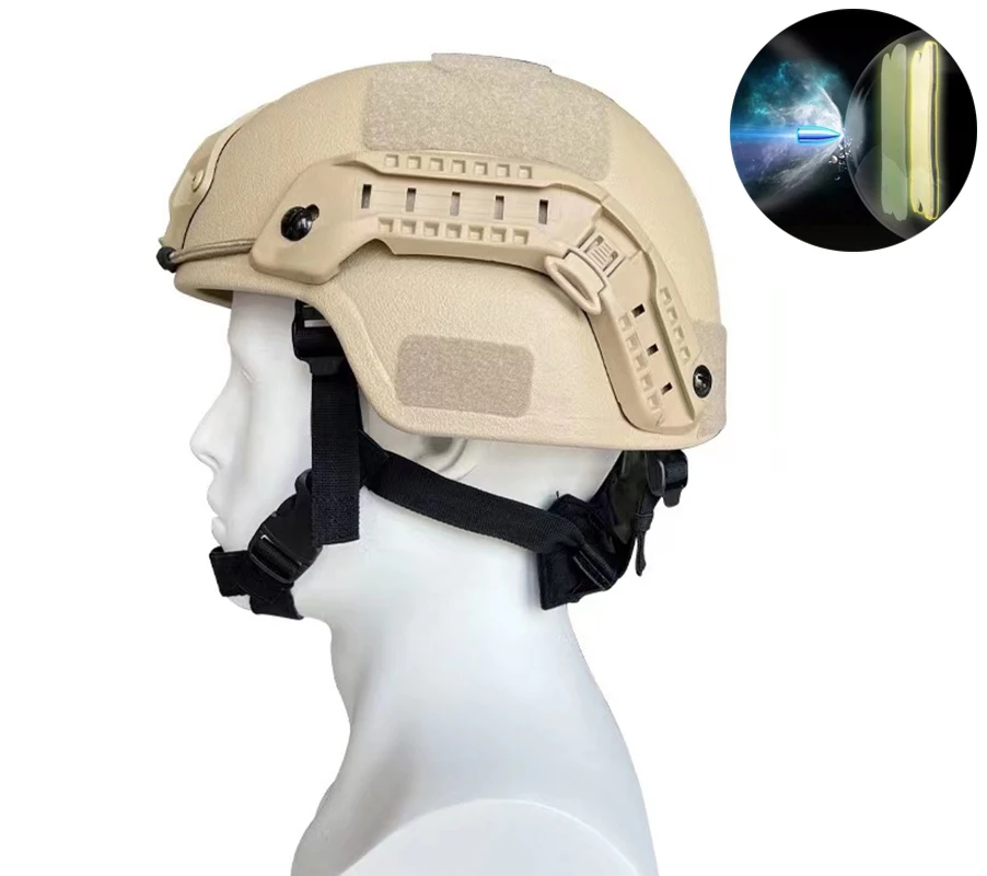 ISO Certified MICH 2000 NIJ IIIA 7.62 Ballistic Helmet Safety Protection Aramid Kevlar Fabrication War Core Ballistic Helmet