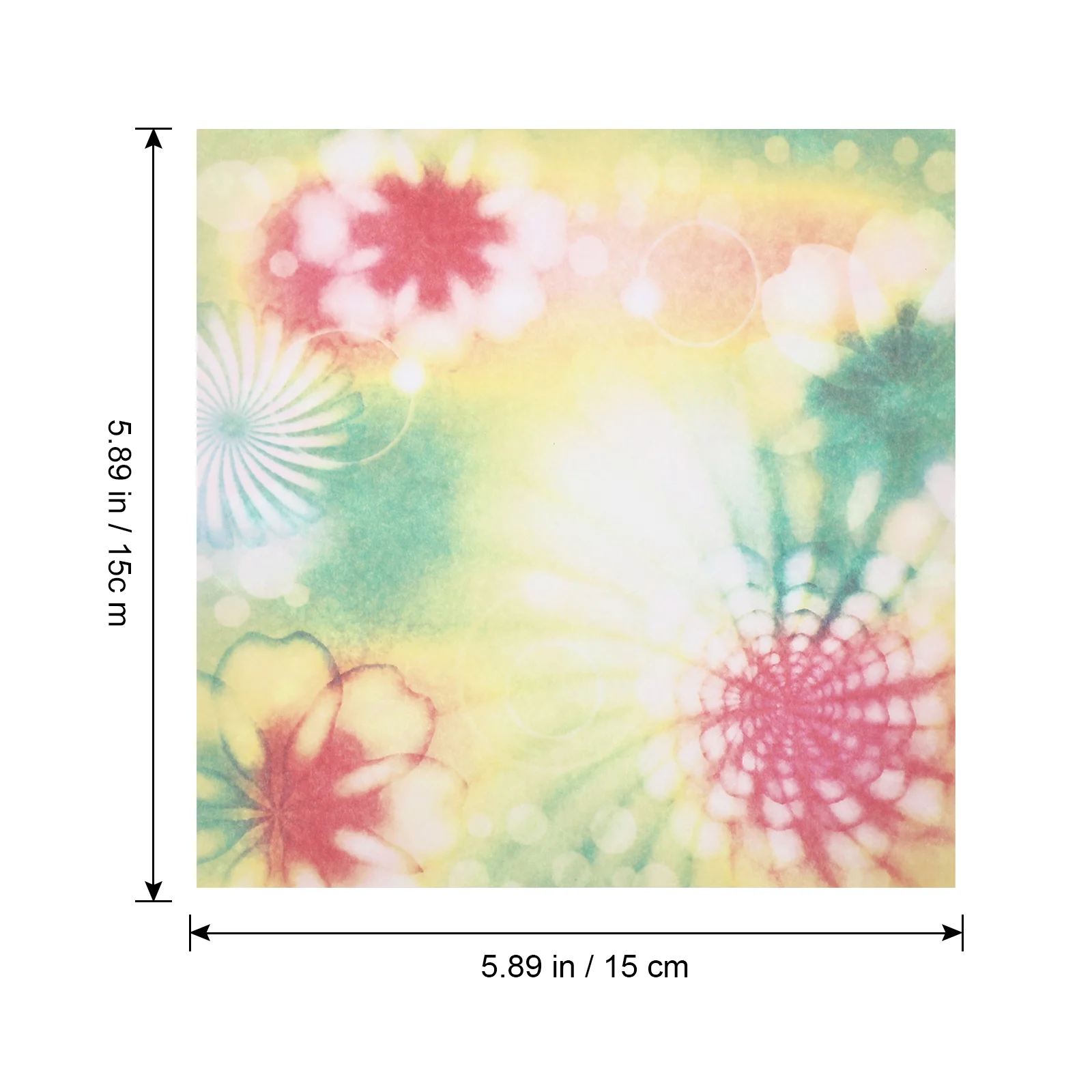 100 Sheets Shape Paper Foldings Double Sided Sheet Creative Origami for DIY Crafts Projects Flower+Floral