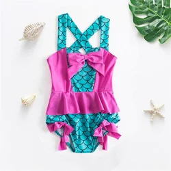 1-5Yrs Baby Girls Swimsuit 2024 Fashion Mermaid Unicorn Swimwear for Toddler Baby Girls Swimsuit One Piece Swimwear for Summer