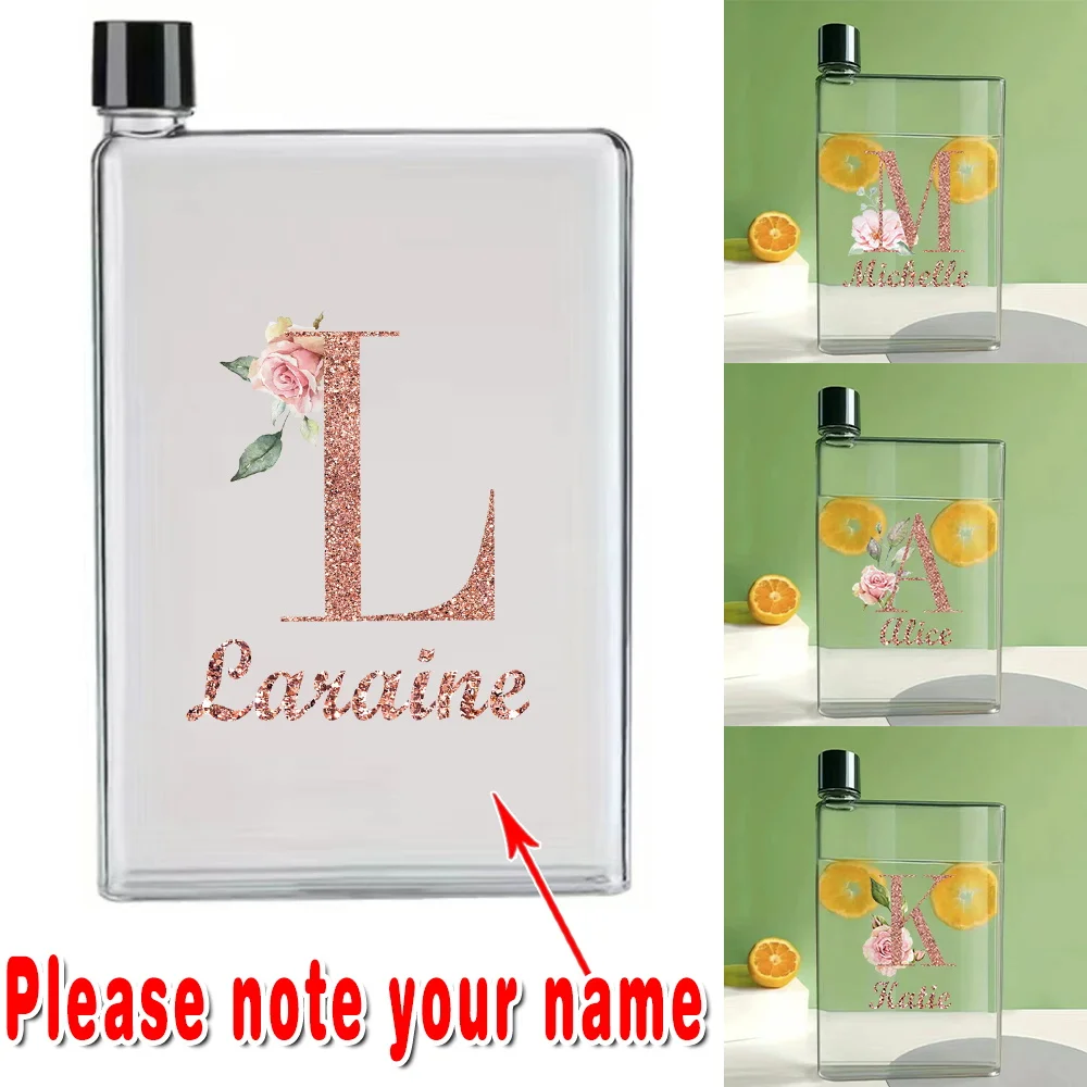 

Customized Name 420ml Transparent Water Bottle Leakproof Lightweight Refillable Travel Hydration Bottle Personalized Sports Jug