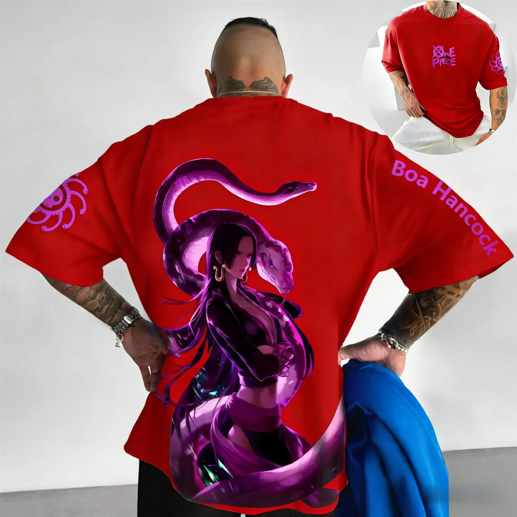 2026 One Piece Boa Hancock Men's and Women's Vintage Harajuku Trend Street Style T-Shirt New Summer Y2k Loose Short Sleeve Top