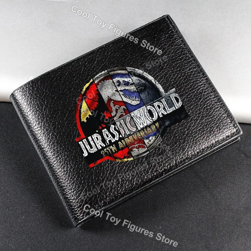 Jurassic World Series กระเป๋าสตางค์พับสั้นร้อนภาพยนตร์ไดโนเสาร์ Park กระเป๋าสตางค์หนัง PU การ์ตูน Man Boy ผู้ถือบัตรของขวัญวันเกิด