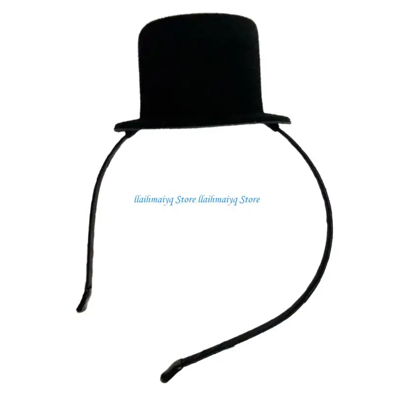 

573B Adult Mini Top Hat Headband Fascinator Teas Party Headpiece Top Hat Headpiece