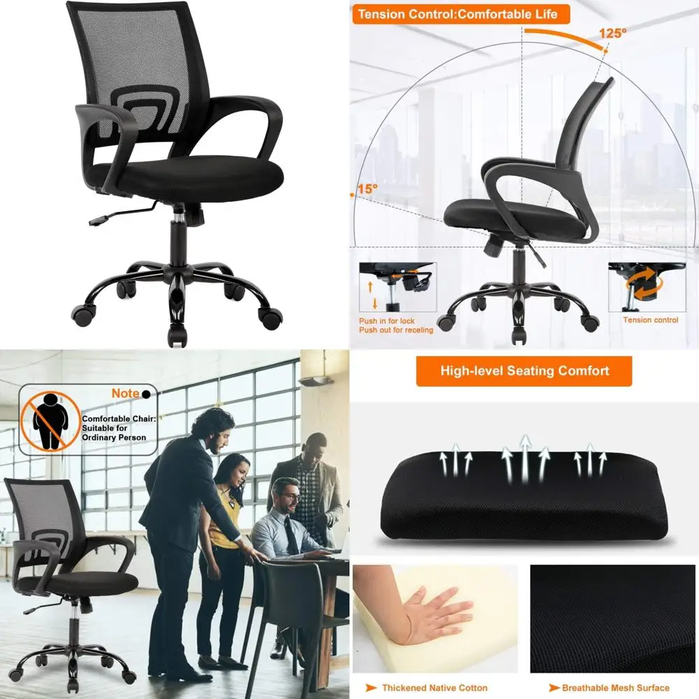 

Эргономичное офисное кресло, домашнее настольное кресло, компьютерное кресло с рабочей сеткой, игровое кресло с поясничной поддержкой спины, подлокотник, современный поворотный современный Adj