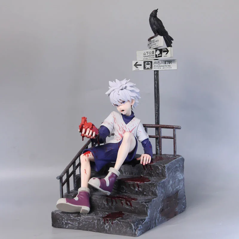 

34cm Hunter X Hunter Anime Figure Killua Zoldyck Action Figure Gon Freecss Figurine Kurapika Collectible Model Doll Toy Gifts