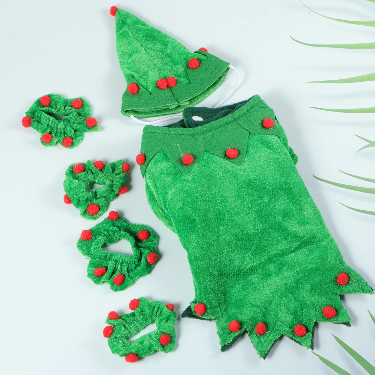 

1 set 1 Set Christmas Pet Clothes For Dogs Cozy Puppy Costume Cape Hat Party Outfit Xmas Costume Small Medium Dogs - Pet Party