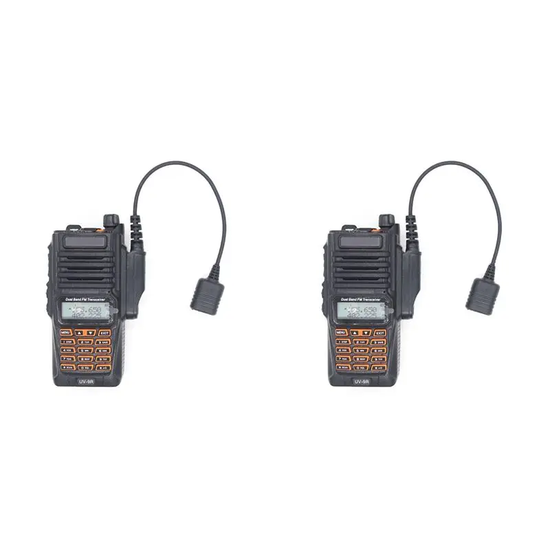 

Superb 2X Adapter Cable For Baofeng UV-9R Plus UV-XR Waterproof To 2 Pin UV-82 UV-S9 Walkie Talkie Headset Mic