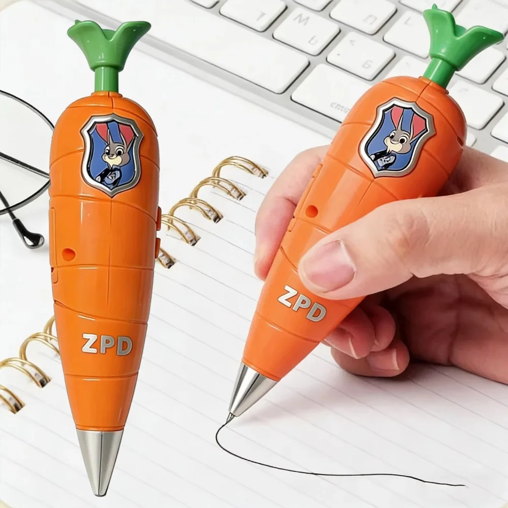 

Disney Zootopia 2 Judy Carrot Cosplay Prop | 2-in-1 Voice Recorder Ballpoint Pen | 60-Second Recording Pen Valentine's Day Gift