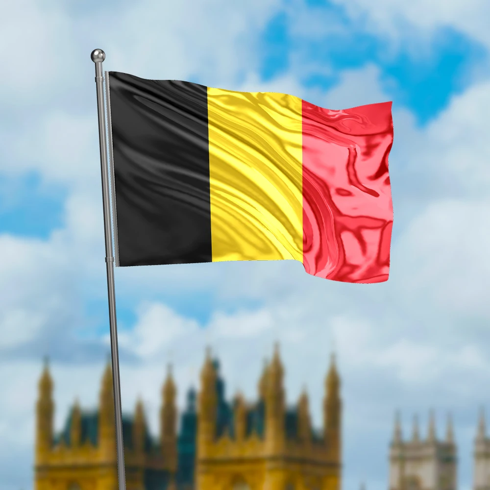 3X5 Ft Belgium Flag Vivid Color And Fade Proof Canvas België Belgique Belgien F…
