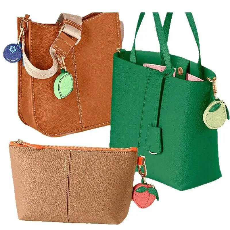 

1 Piece Cute Watermelon PU Leather Pendant Wallet Coin Bag Portable Lemon Fruit Shape Coin Purse Earphone Bag