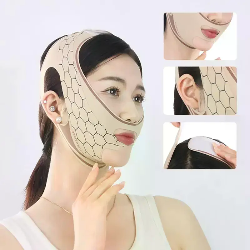 الذقن الخد التخسيس ضمادة الخامس شكل الخامس خط رفع قناع الوجه رفع المضادة للتجاعيد حزام الفرقة قناع النوم الجمال الصحة النساء