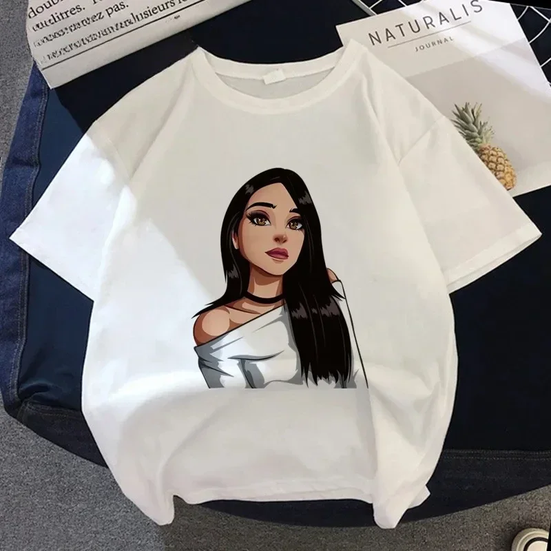 Kobiety Ariana Grande niebezpieczna kobieta Harajuku koszulka z nadrukiem topy moda letnia koszulka z krótkim rękawem dziewczyna