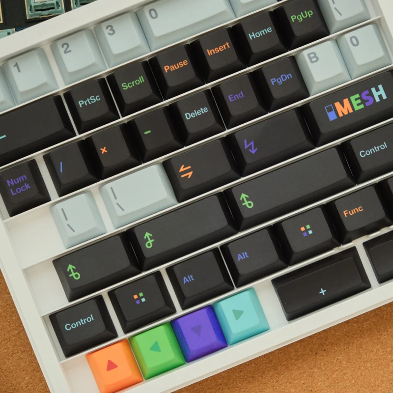FBB Keycaps Mesh PBT DYE-SUB Cherry Profile Mechanical Keyboard Keycap Customized MX Switches For DIY Accessory Gaming Office