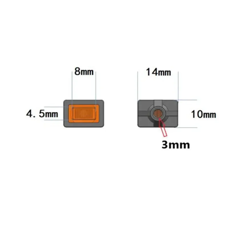 1 Pair 1:14 Scale LED Side Skirt Lights Side Lamp Parts for Tamiya RC Truck Tipper SCANIA R470 R620