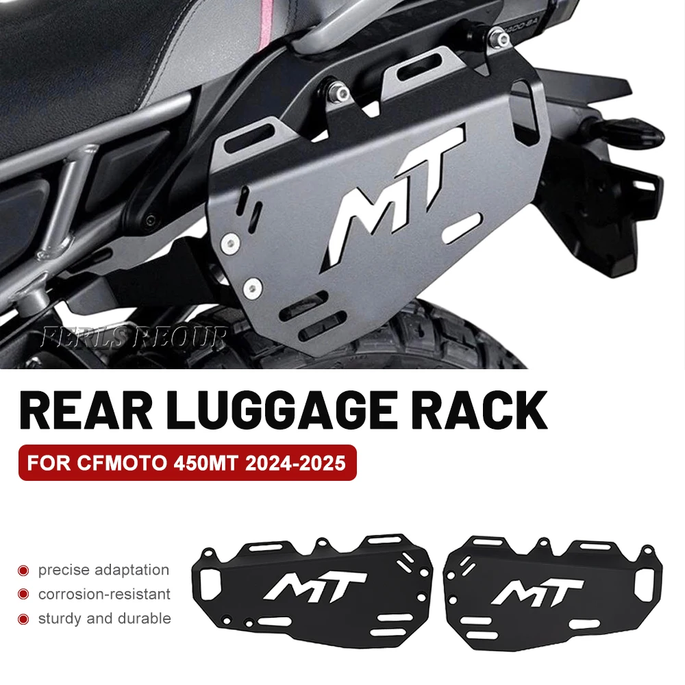 Suitable for CFMOTO 450 MT: Side case mounts, accessories, storage bags, luggage racks, side panels, and bag racks – Black.