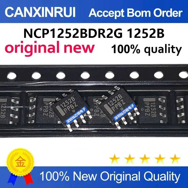 (5-100pieces)Brand New Original NCP1252BDR2G 1252B SMD SOP8 Offline Switch Converter Chip