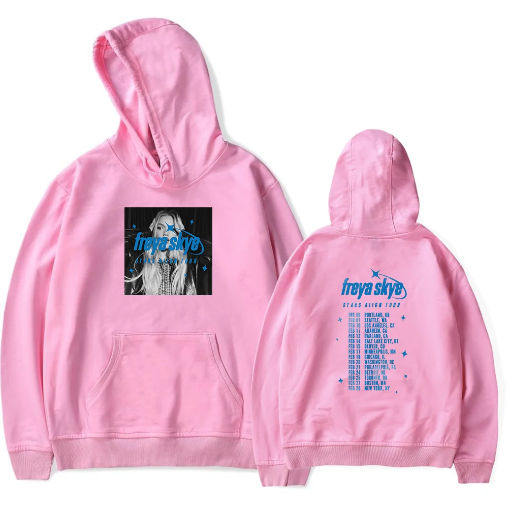 Freya skye Stars Align Tour merch hoodie Unisex retro fashion long sleeved hooded sweatshirt sportswear