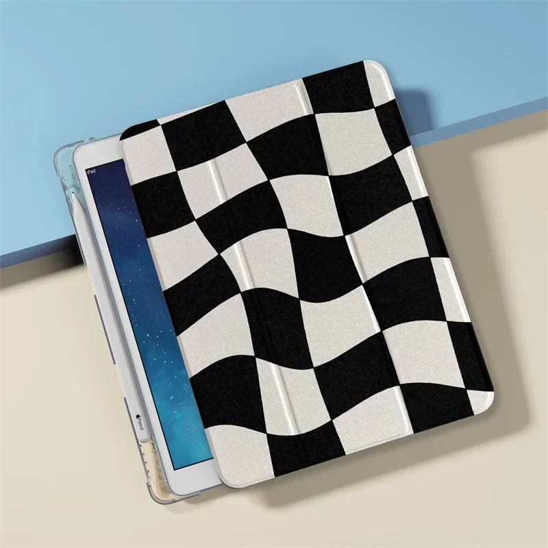 

Black white splice Case For Apple iPad Air 2024 11 inch Air5/4 10.9 iPad 5/6/7/8/9 Gen 9.7 Air 3 10.2/10.5'' mini 6/5 Cover Fun