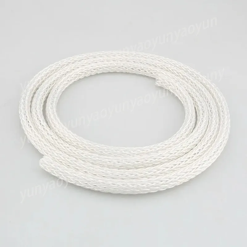 

1 meter Braid High Purity Silver Plated Speaker Cable 24 Strands Bulk wire