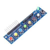 8 Independent Key Button Touch Button Module with LED Indicator Keyboard Module Keypad Module for Arduino ARM Raspberry Pi