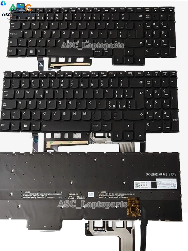 PT Italian Keyboard for Lenovo Legion 5 Pro 16ITH6 82JF 82JD ,16ACH6 82JS 82JQ ,16ARH7 82RY 82RG ,16IAH7 82S0 82RF RGB BACKLIT