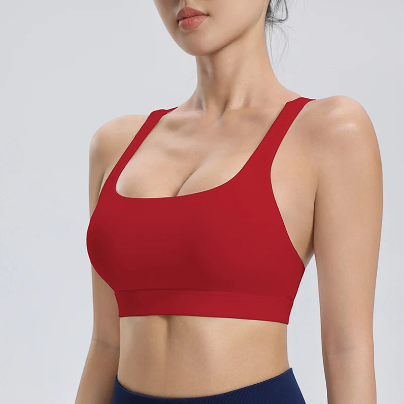 Sports Bra For Women Quick Drying Without Steel Rings Yoga Bra Integrated Gathering Shockproof Outdoor Running Vest For Women