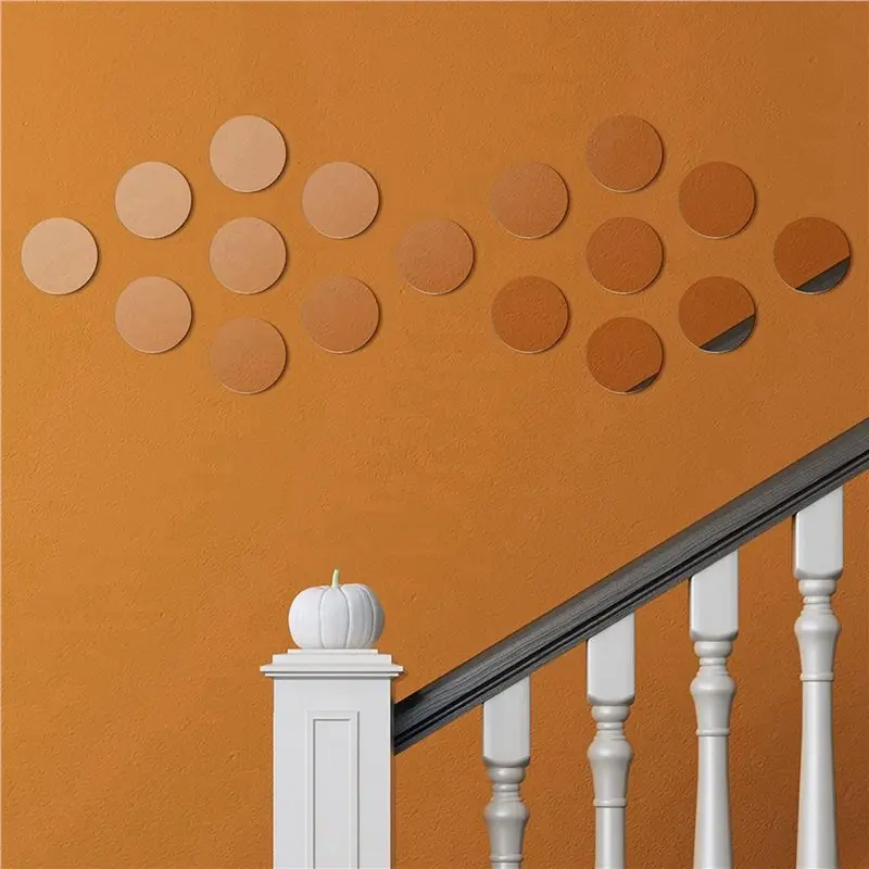 A03F-100 Pieces Acrylic Mini Size Round Mirror Adhesive Small Round Mirror Craft Mirror Tiles For Crafts (4 Inch In Diameter)